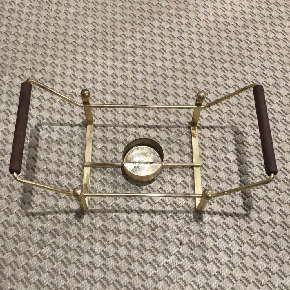 Vintage MCM metal chaffing dish holder